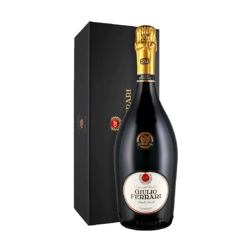 Spumante Ferrari Giulio Riserva del Fondatore Extra Brut 2004 Cl 75 Cassa Legno